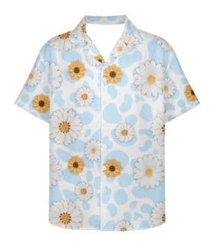 Camisa de manga corta hawaiana para hombre, diseño de animales frescos, con botones, 2XS-5XL