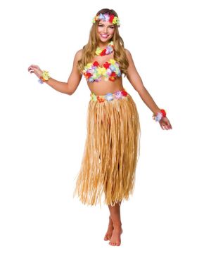 Conjunto De Vestido De Fiesta Hawaiano De La Muchacha - Disfraz De Dama Adulto