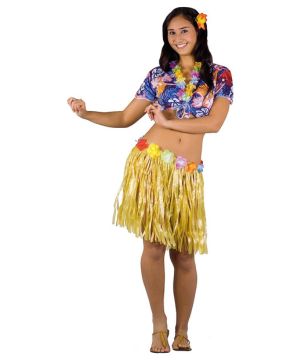 Disfraz Hawaiana para mujer adulto, multicolor, talla 40-42, 62080
