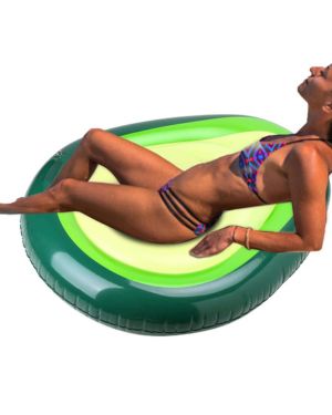Botiniv Flotador Inflable para Aguacate,Avocado Lounge Balsa con Pelota - Flotadores inflables para Piscina