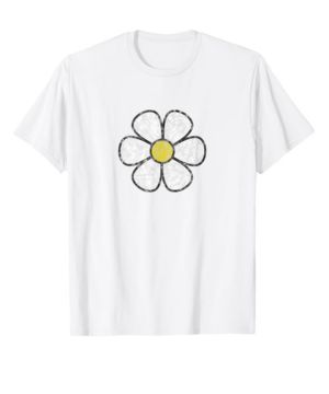 Hippie Margarita Flor Vintage Efecto Gráfico Camiseta