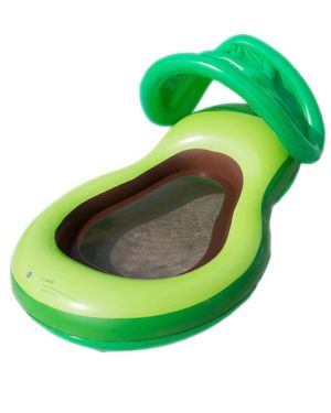 KOMBIUDA Anillo de natación Inflable Estera Flotante de PVC Aguacate Estera Flotante Tumbona Inflable