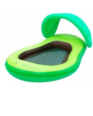 Piscina Inflable en Forma de Aguacate Flotante con Malla de Malla sillón de Agua Anillo de natación
