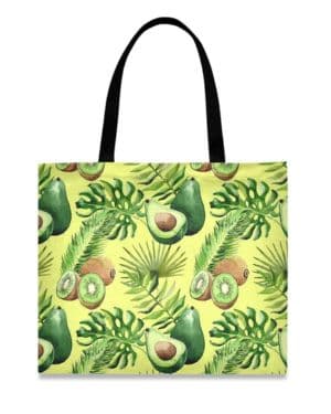 874 Bolso Tote Bolso Shopper 40X50Cm, Hojas Tropicales Aguacate Kiwi Bolsa De Playa Duradero