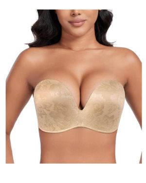 DotVol Sujetador Push up sin Tirantes Tallas Grandes para Mujer sin Aros Copa Completa Diseño Alas