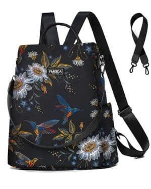 Fmeida Mochila Antirrobo Mujer, Bolso Mochila Casual Impermeable y Ligera para el Día a Día, Trabajo y Viajes Cortos