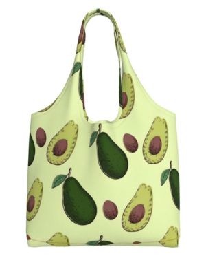 Hermosas bolsas de lona con estampado de aguacates, bolsas de almacenamiento para mujeres