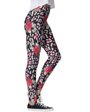 Pantalones deportivos para mujer, cintura alta, leggings de yoga, pilates, leggings finos de colores, azul marino para pantalones de yoga, flores, leggins para mu