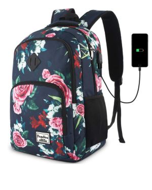YAMTION - Mochila para adolescente y niña, para mujer, mochila para ordenador, clase de ocio de negocios, colegio escolar, escuela secundaria, trabajo universid