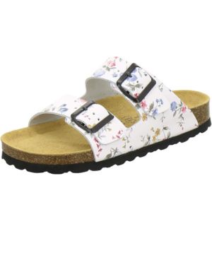 AFS-Schuhe 2100 - Chanclas cómodas para mujer de piel auténtica, prácticas zapatillas de trabajo