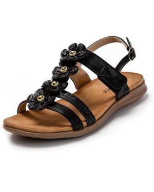 JOMIX Sandalias Mujer Verano con Flores Sandalias Planas Mujer Playa Piscina Mar