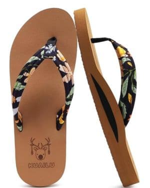 KuaiLu Chanclas Mujer Piscina Verano Playa Comodas Tela Antideslizante Sandalias Zapatos Estera de Yoga