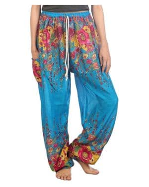 Lofbaz Mujeres Harén Pantalones de Cintura de cordón Ropa Boho Yoga