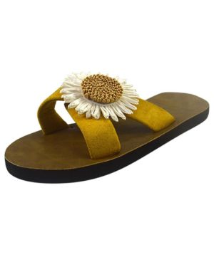 Zapatos de baño para mujer, sandalias de verano, sandalias de jardín, zapatillas transpirables con flores, planas, para el hogar, sandalias de playa para