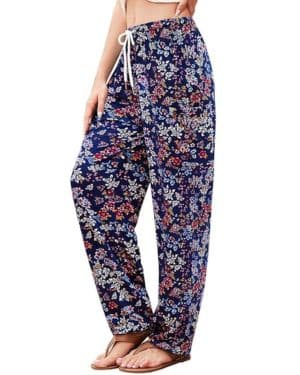 QIANXIZHAN Boho Palazzo Pants Pantalón de Vestir para Mujer