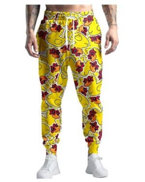 RUMAOZIA Pantalones de chándal para hombre, con flores, pantalones deportivos para hombre