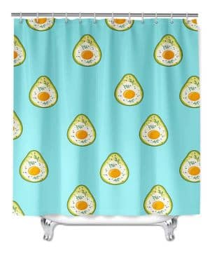 Cortinas de Ducha con Estampado Fruta 3D para Baño, Mateju Impermeable Antimoho Poliéster Cortinas Baño Incluye 12 Anillas en C para Hogar Bañera Dormitorio