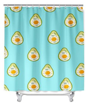 Cortinas de Ducha con Estampado Fruta 3D para Baño, Mateju Impermeable Antimoho Poliéster Cortinas