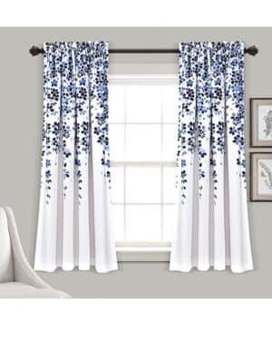 Lush Decor Par de Paneles de Cortina de Ventana con Filtro de luz de Flores lloronas, 132 cm x 160 cm