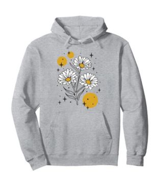 Margaritas Estrelladas Flores Flores Estrellas Sudadera con Capucha