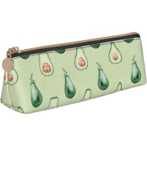 Estuche escolar con patrón de aguacate, estuche para bolígrafos para niños, estuche pequeño con cremallera