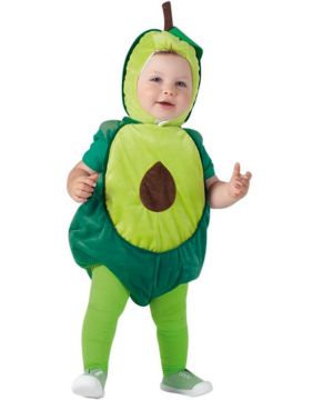 Rubies Disfraz Aguacate para bebé, Pelele con gorro y medias, Talla 1-2 años, Talla única, Unisex para Carnaval