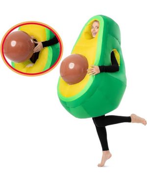 Spooktacular Creations Disfraz inflable de aguacate, disfraz inflable de Halloween de lujo para mujer