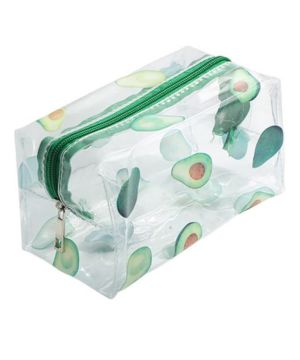 Neceser de PVC transparente, pequeño neceser impermeable y ligero, organizador, neceser de viaje, bolso neceser (verde aguacate)