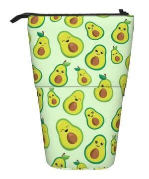 fifbird Bonito estuche telescópico con estampado de aguacate, soporte para lápices con cremallera
