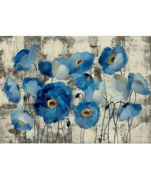 Flores de tulipán azul abstracto Lienzo Pintura al óleo Arte de la pared Cuadros Impresión de carteles