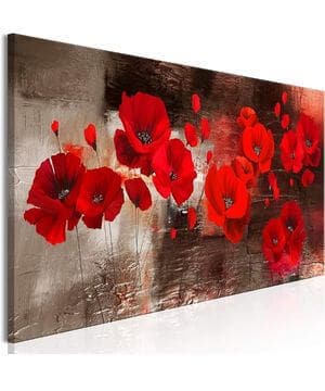 murando Cuadro en Lienzo Amapolas 135x45 cm Impresión de 1 Pieza Material Tejido no Tejido Impresión Artística Imagen