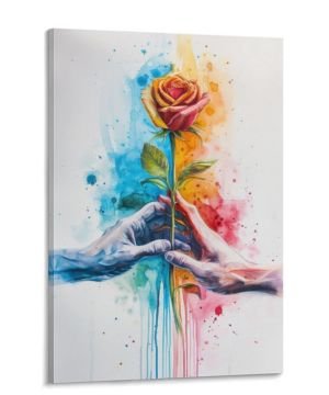 Pinturas de rosas coloridas Cuadros de Arte Calle Clásico Pinturas Coloridas Graffiti Impresión 3D Arte de Pared Impresiones Ilustraciones Dormitorio Decoración del Hoga