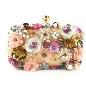Bolso de Boda Flor Bolsos Clutch Fiesta Bolsos Pequeños Bolsos de Mano