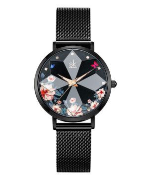 SHENGKE - Reloj de Pulsera para Mujer, diseño Creativo, para Mujer, de Lujo, para Mujer, de Malla