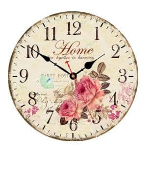 VIKMARI Estilo Decorativo Relojes de Pared Flores Vintage Floral Flores