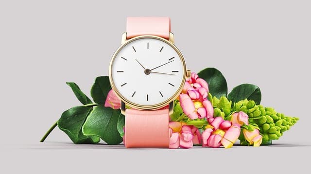reloj diseño de flores