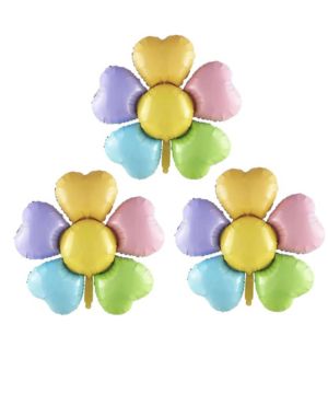 DIWULI Set 3 Globos XXL Flores - Fiesta Colorida