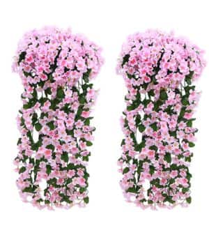 Fycooler Guirnalda de Glicinia Artificial de Seda-Artificiales Wisteria Flores Guirnalda,Falsas Artificial Flor Glicinia Vid