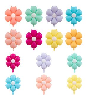 RELKLYU 14 Piezas De Globos De Película De Aluminio Daisy, Accesorios De Fotos, Globos De Decoración De Fiesta