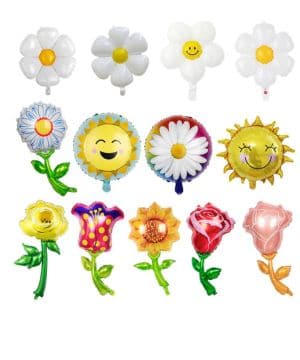 ZOOMPIL 14 Piezas Globos en forma de flor, Conjunto de globos de cumpleaños de flores, Globos de fiesta con tema de flores