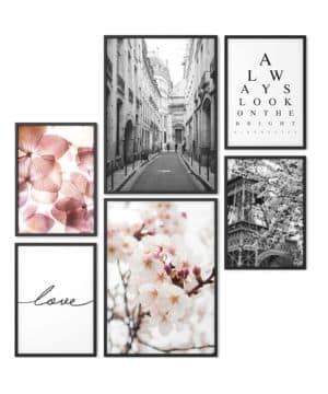 Papierschmiede® Mood Poster Set Primavera, Cuadros como decoración de paredes, 2x A4 y 4x A5