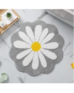 Bonita alfombra de baño, alfombra de flores rosas, alfombrilla antideslizante de absorción de agua, suave para lavar a máquina para dormitorio