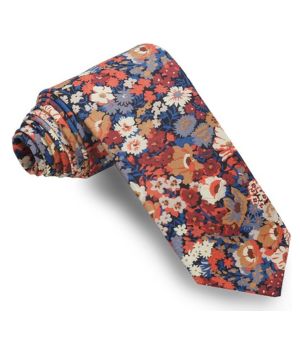 Cencibel Smart Casual Corbata Liberty Thorpe Flores Beiges, Marrones y Azules