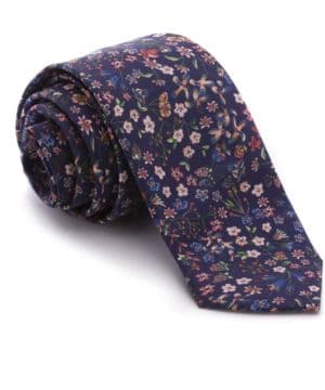 Corbata Liberty Donna Leigh Marino Flores Corales y Rosas