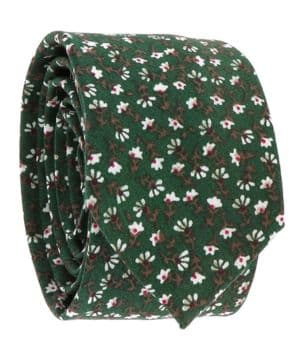 Corbata Liberty Verte – Corbata floral campestre – Diseño de flores ideal para boda, temática natural o bohemia