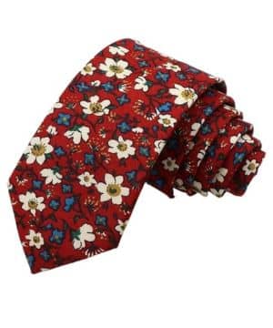 Corbatas De Hombre Corbata de hombre con flores, corbata ajustada de algodón, corbata informal