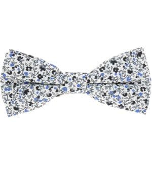 cravateSlim Pajarita Flores Liberty Azul