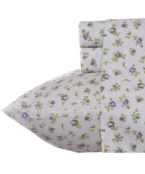 Laura Ashley - Sábanas tamaño Queen, Juego de Ropa de Cama de algodón Satinado Suave