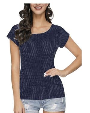 TrendiMax Camisetas Mangas Cortas Mujer Blusas Verano Elegantes Camiseta Basica