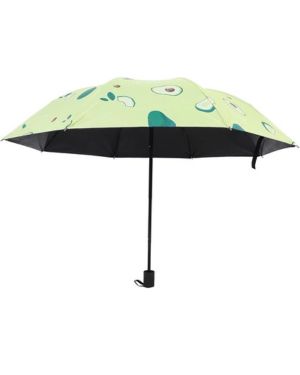 Hearda Paraguas Plegable Manual, Paraguas Antiviento Compacto Paraguas Impermeable Resistente al Viento, Paraguas de Viaje Ligero Apertura Cierre Manual (Aguacate,Diá